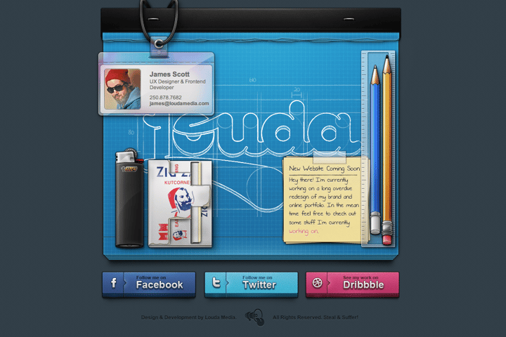 Louda Media website preview